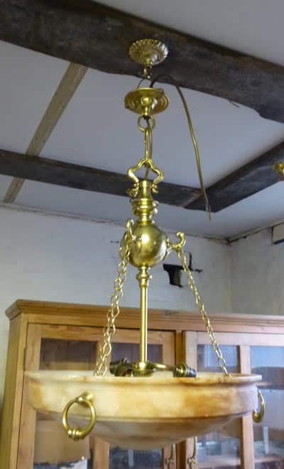 Alabaster ceiling light