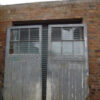 Massive pair of pine glazed doors