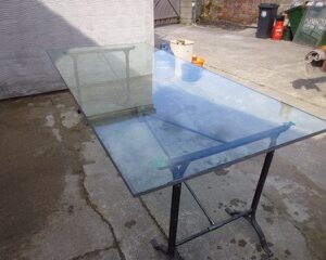 Glass Topped Table