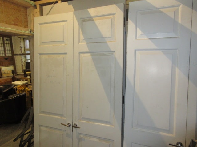 Painted Mahogany Fielded Panel Doors