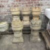 Set of 5 crown chimney pots