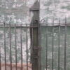 Pair wrought iron driveway gates