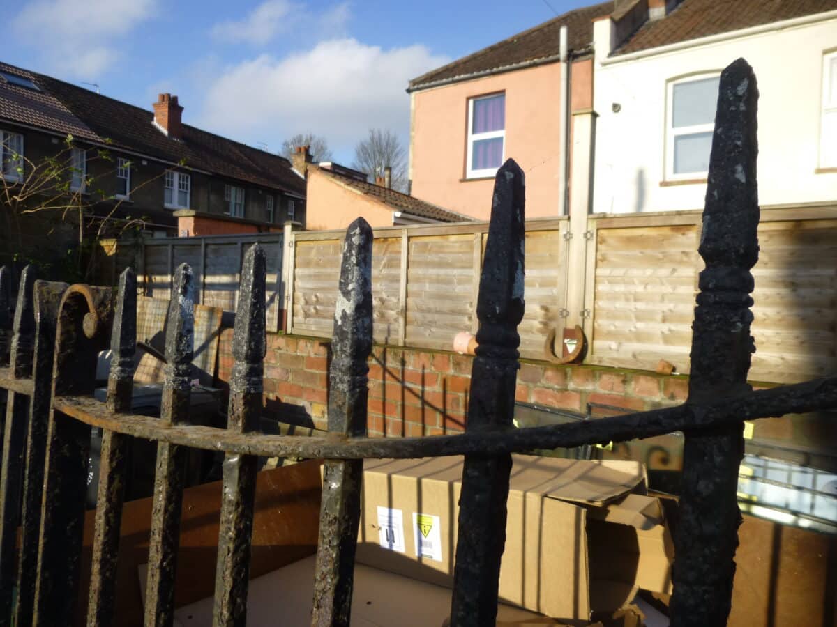 Pair wrought iron driveway gates